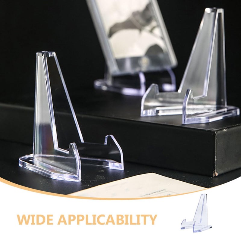 Acrylic Card Display Stands 6.8cm Mini Easel Holders 24pcs for Trading Cards Desktop - Image 4