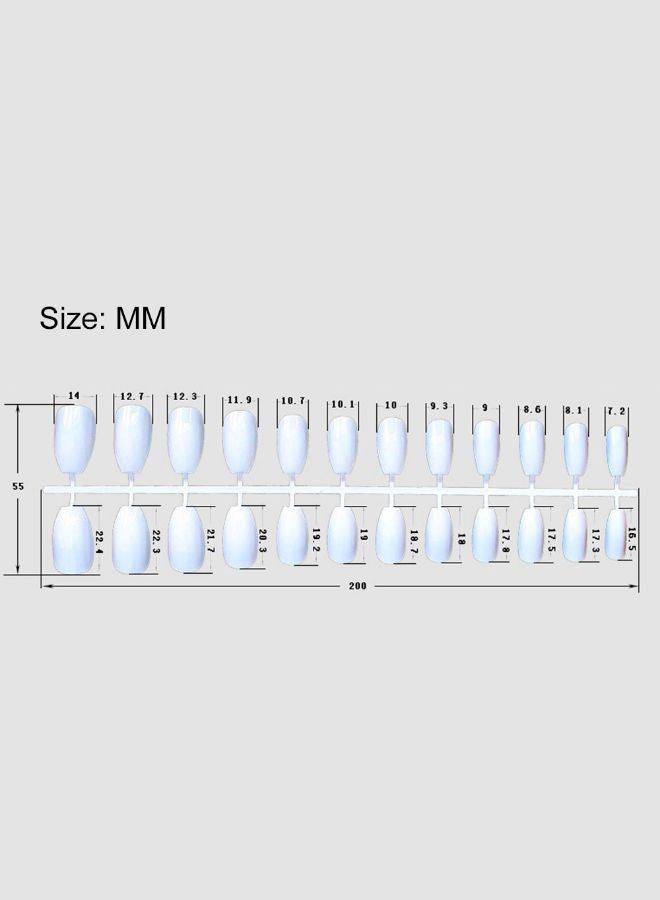 NIBEMINENT 24-Piece Ballerina Artificial False Nail Set Pink - Image 2