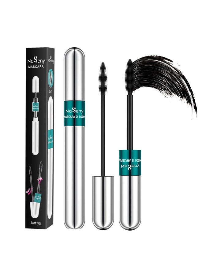 NaSeny 2In1 Vibely Mascara Waterproof Black Volume And Length Thickening And Lengthening Dual Effect 5X Longer Mascara Smudge-Proof Non Clumping - Image 1