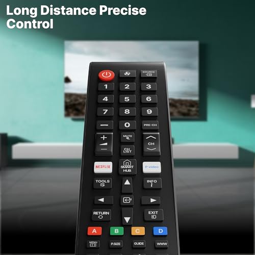 ZdalaMit Original Remote Control Compatible with Samsung tv Remote Control Universal Suitable for LCD LED OLED QLED UHD HD Plasma 3D Smart Hub Television with Hotkeys - Image 4