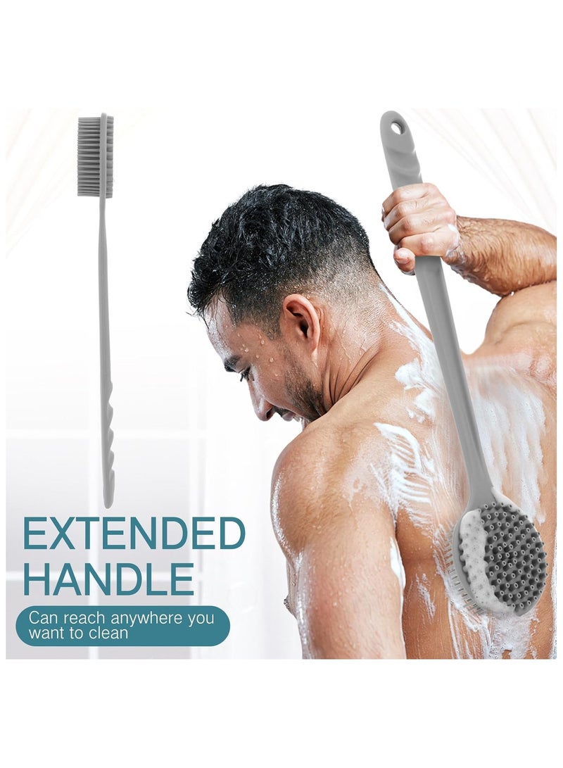 PANDA JOJO Shower Brush Silicone Bath Body Brush with Soft Bristles Back Cleaning Washer - Image 5