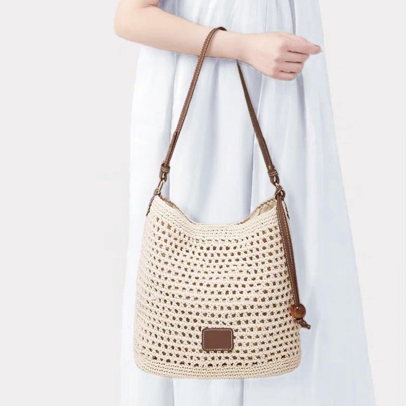Eiyye Crochet Purse for Women Shoulder Bag Woven Purses Boho Crochet Bag Beach Bags Summer for Travel Everyday Use - Image 4