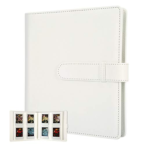 Veicevol 256 Pockets Photo Album for Fujifilm Instax Mini Camera, Polaroid Camera, Leather Cover, Photo Album for Instax Mini 12 11 9 40 90 8 7 Evo LiPlay Instant Camera, 2x3 Photo Albums(White) - Image 1