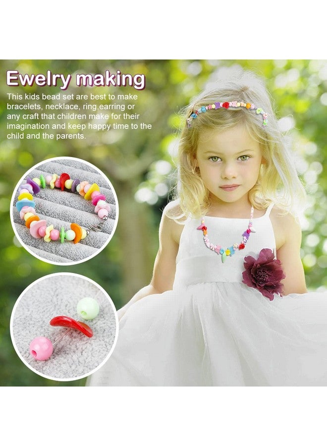 إليكتومانيا مجموعة صنع أساور إليكتومانيا، 500 قطعة، مجموعة صنع أساور للبنات، مجموعة صنع مجوهرات، أنواع وأشكال مختلفة من خرز الأكريليك الملون للأطفال فوق سن ثلاث سنوات، متعددة الاستخدامات - Image 1