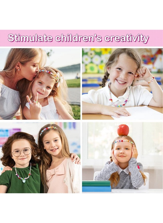 إليكتومانيا مجموعة صنع أساور إليكتومانيا، 500 قطعة، مجموعة صنع أساور للبنات، مجموعة صنع مجوهرات، أنواع وأشكال مختلفة من خرز الأكريليك الملون للأطفال فوق سن ثلاث سنوات، متعددة الاستخدامات - Image 3