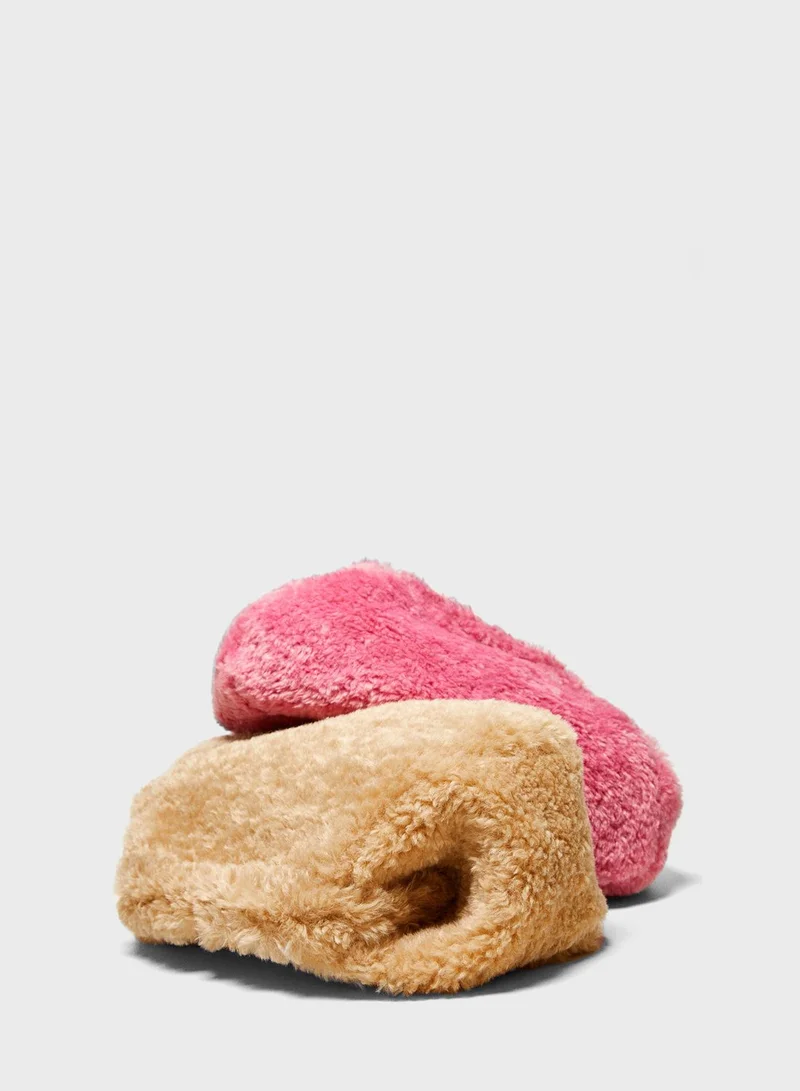 MANGO Faux Fur Hand Bag