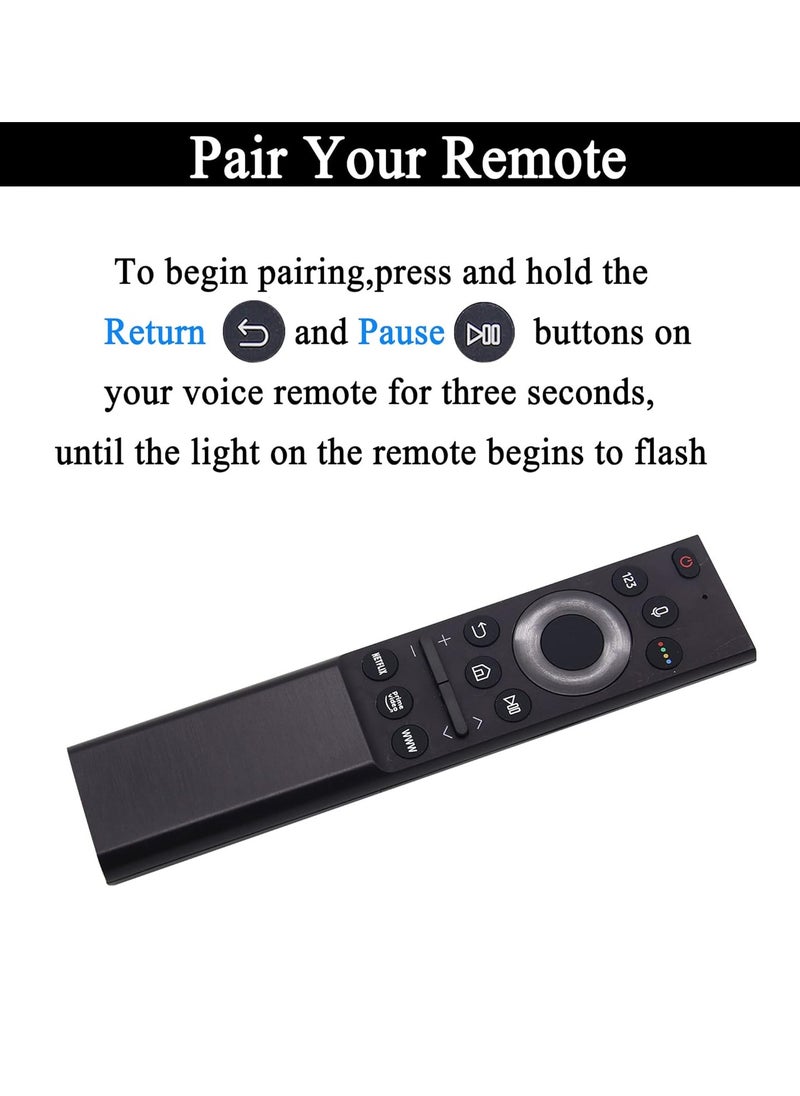 Replacement Samsung Voice Remote Control for Samsung Smart TVs Compatible with Neo QLED, Frame and Crystal UHD Series with Battery