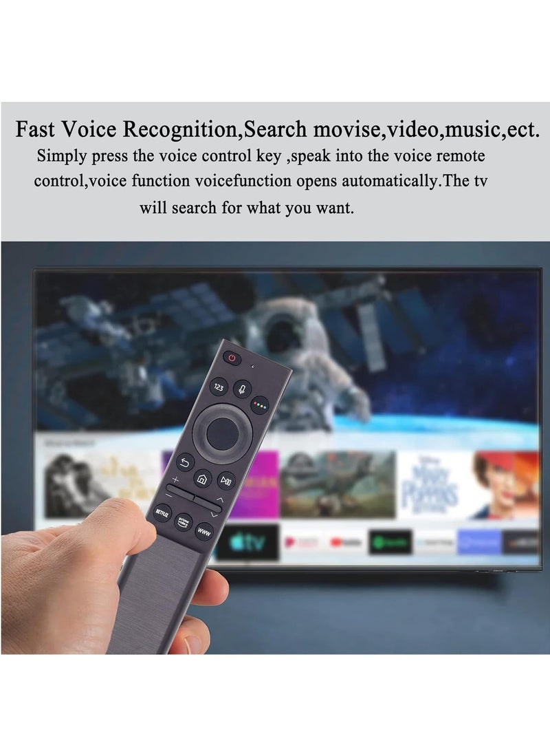 Replacement Samsung Voice Remote Control for Samsung Smart TVs Compatible with Neo QLED, Frame and Crystal UHD Series with Battery