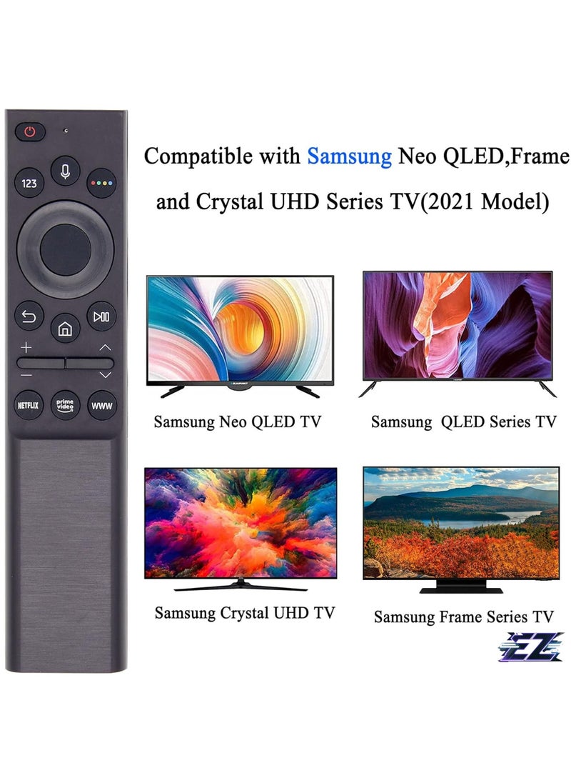 Replacement Samsung Voice Remote Control for Samsung Smart TVs Compatible with Neo QLED, Frame and Crystal UHD Series with Battery