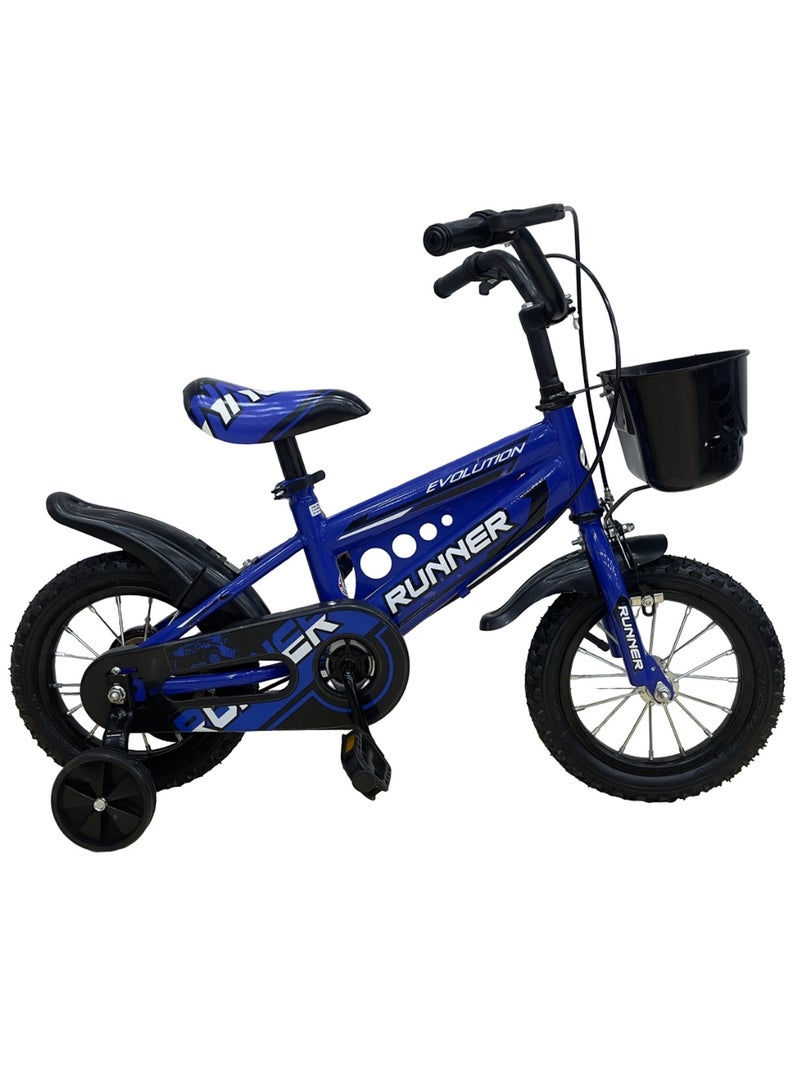 رانر دراجة فوكس للأطفال من رنر فوكس مع فرامل يدوية وسلة للأعمار من 3-8 سنوات، دراجات 12/16 بوصة مع عجلات تدريب ومصدات - Image 3