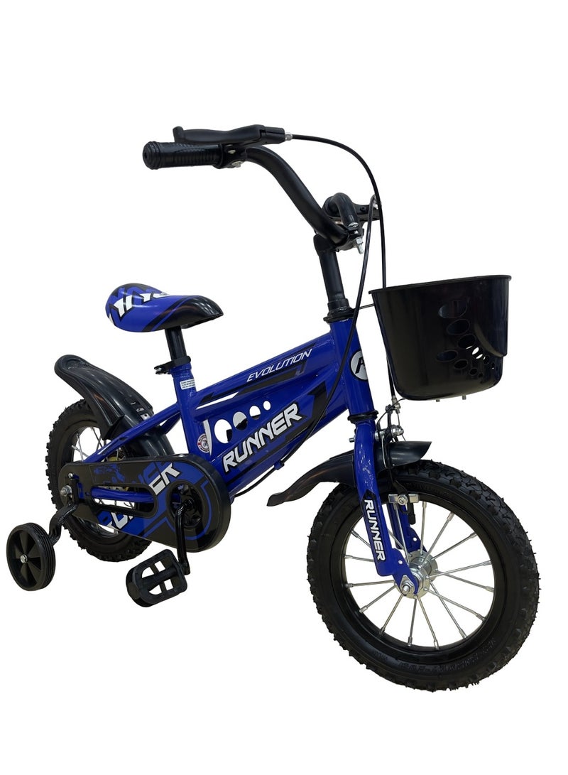 رانر دراجة فوكس للأطفال من رنر فوكس مع فرامل يدوية وسلة للأعمار من 3-8 سنوات، دراجات 12/16 بوصة مع عجلات تدريب ومصدات - Image 5