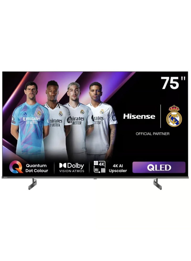 Hisense 75 inch 4K Smart QLED TV 60 Hz HDMI 3 USB2 75Q6N Black - Image 1