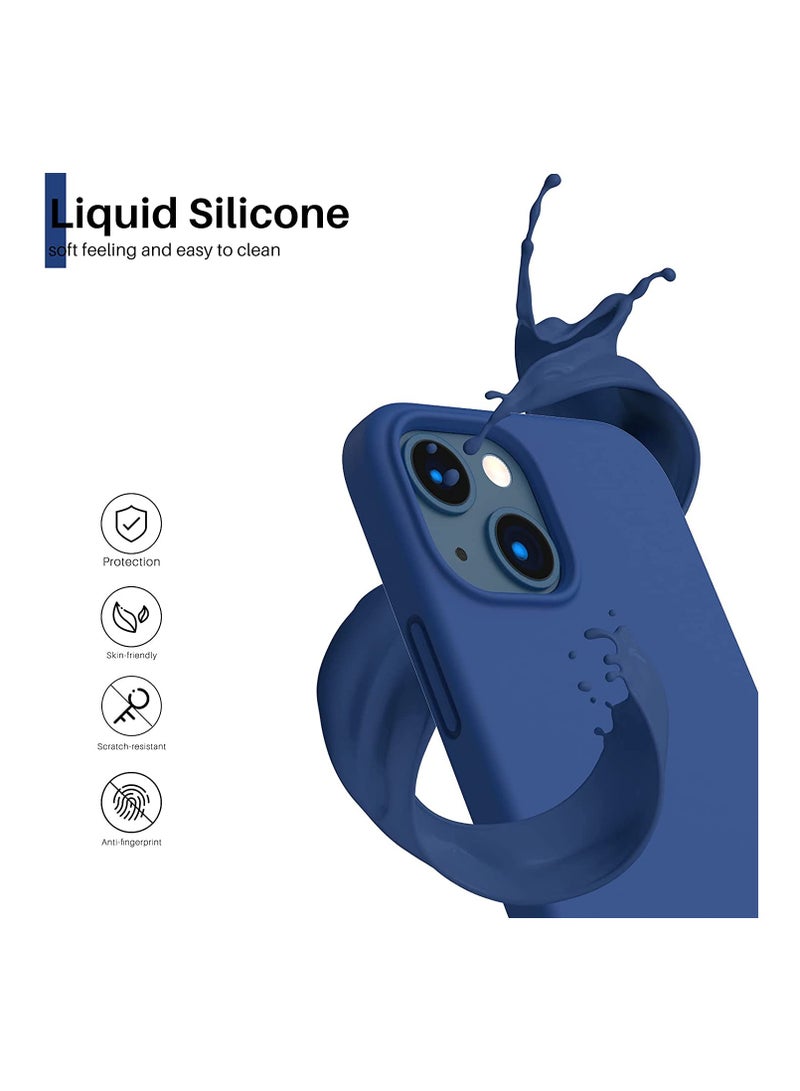 Delivus iPhone 14 Plus Case Silicone Cover Soft Liquid Gel Rubber Cover Anti-Scratch Anti-Fingerprint Anti-Drop (Royal Blue) - Image 2