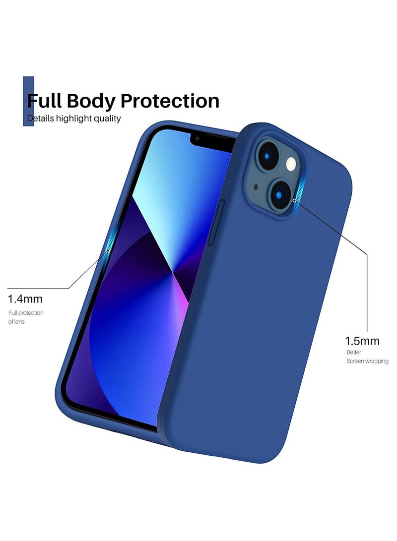 Delivus iPhone 14 Plus Case Silicone Cover Soft Liquid Gel Rubber Cover Anti-Scratch Anti-Fingerprint Anti-Drop (Royal Blue) - Image 3