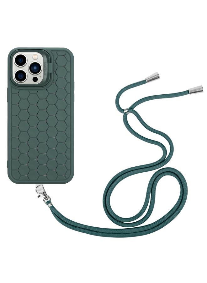 Zaboon Case For iPhone 13 Pro Max Honeycomb Radiating Holder TPU Phone Case with Lanyard - Image 4