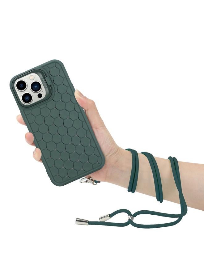 Zaboon Case For iPhone 13 Pro Max Honeycomb Radiating Holder TPU Phone Case with Lanyard - Image 5