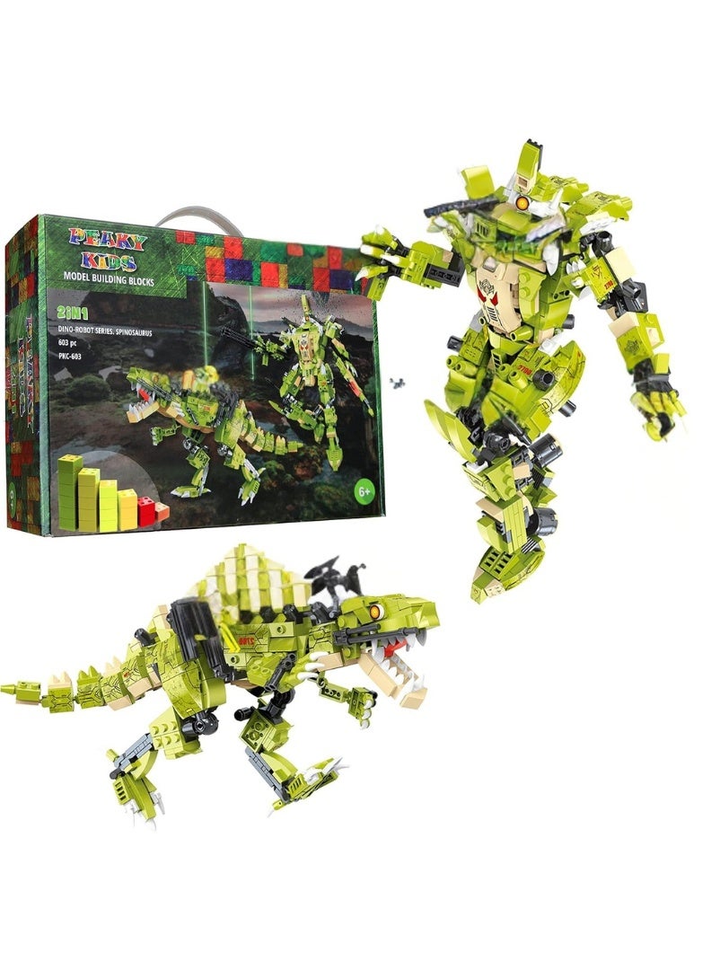 مجموعة مكعبات بناء ديناصور متحوّل ثلاثية الأبعاد قابلة للتجميع، تتكوّن من قطع بناء صغيرة دقيقة لتشييد نموذج هندسي تعليمي ممتع. لعبة تركيب وتعلّم (STEM) تشجّع على الإبداع وتنمية المهارات الهندسية، مثالية كهديّة للأطفال، وخاصةً الأولاد