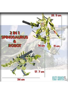 PEAKY KIDS Dinosaur Transformer Model Building Blocks Collectible 3D Building Micro Mini Blocks Bricks Set Construction Learning & Educational DIY Stem Toy Engineering Kit Gift Toys for Boy  - Image 2