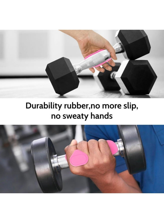 Rubber Anti-Slip Weight Lifting Gym Grips for Men & Women, Sweat-Free Workout Gloves for Deadlift, Dumbbells & Pull Ups - Image 5