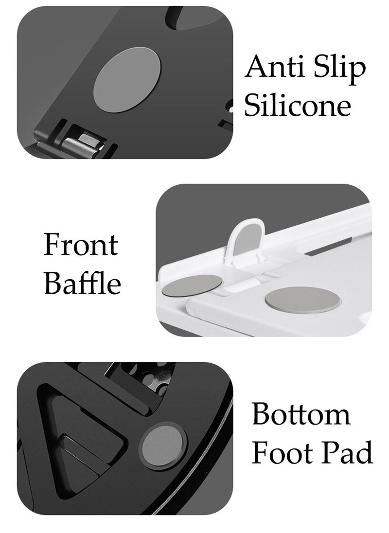 Laptop Stand, Grid Collapse Laptop Stand, Adjustable Computer Laptop Holder,Foldable and Portable Laptop Stand,Desktop Office Bracket,Compatible For Laptop Notebook Tablet Smartphone (Black)