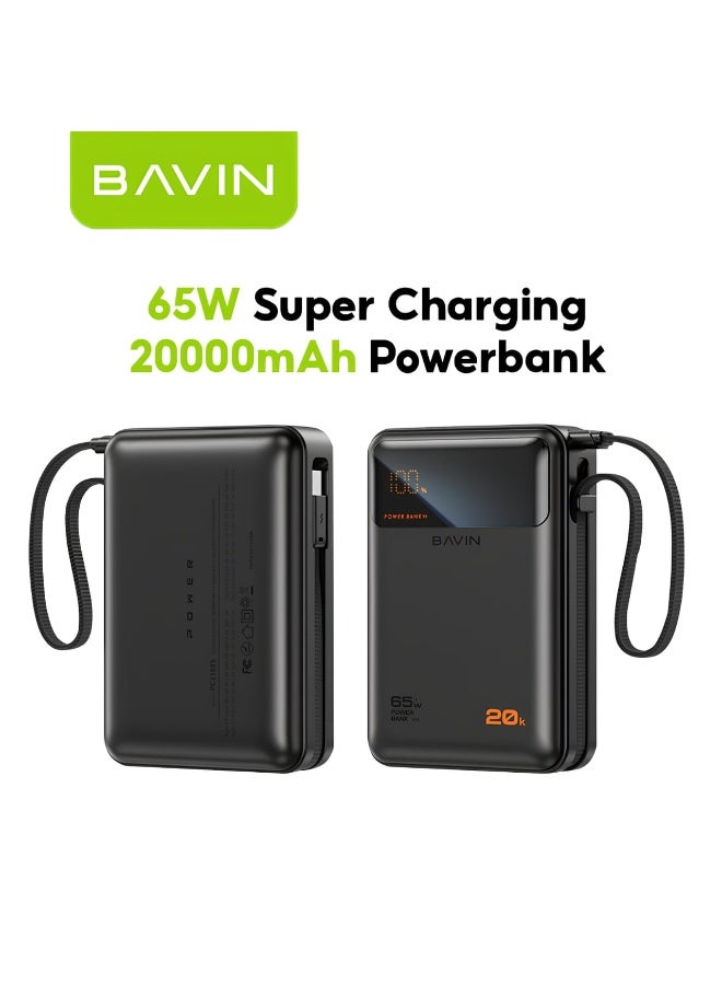 Bavin PC1188S 20000mAh Power Bank with 65W Fast Charging, Powerful and Suitable for Charging Laptops, Smartphones and Tablets - Image 1