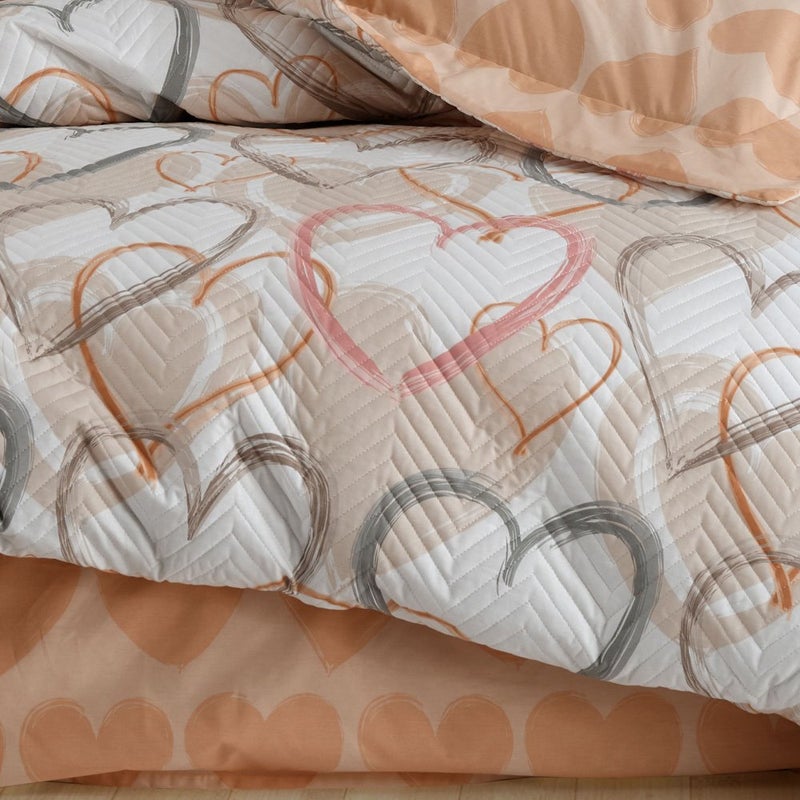 Hobby Diana Single  Quilted Bedlinen, Brown - Image 2