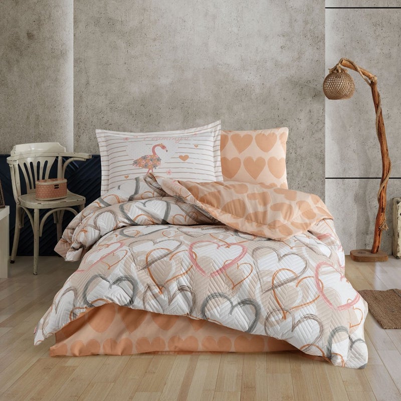 Hobby Diana Single  Quilted Bedlinen, Brown - Image 1