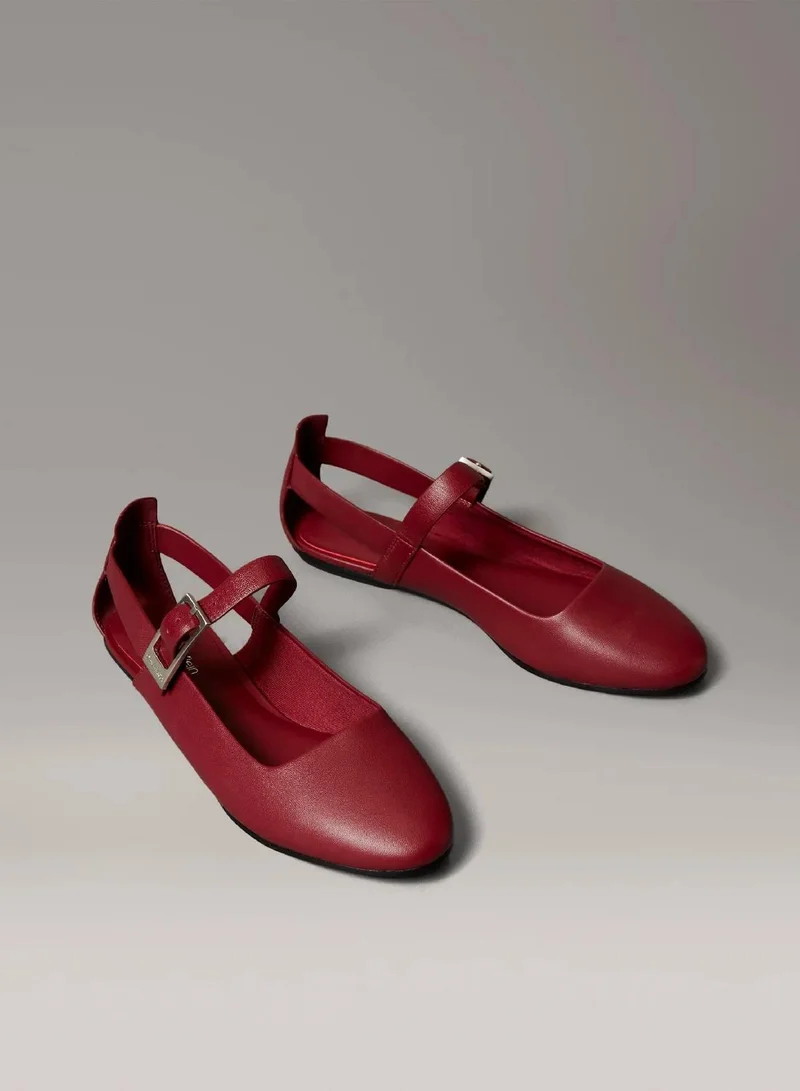 CALVIN KLEIN Leather Airfit® Cushioned Ballerinas