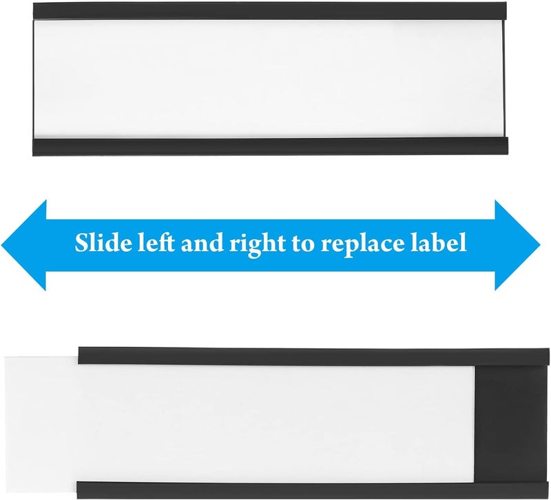 Outus 100 Pieces Magnetic Label Holders Labels Racks with Magnets Magnetic Data Card Holders with Protective Films and Replacement Strips for Shelf Bin (1 x 3 Inch) - Image 4