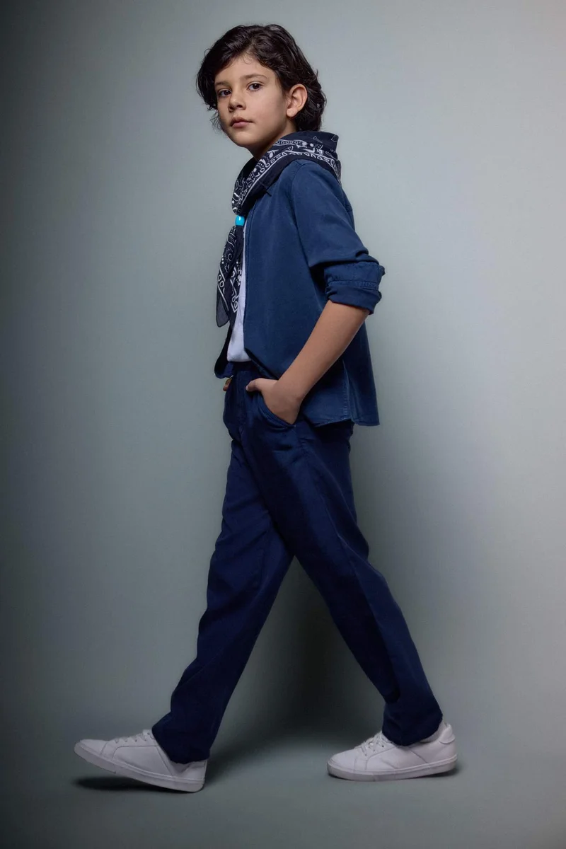 ديفاكتو Boys Flowy Straight Leg Trousers