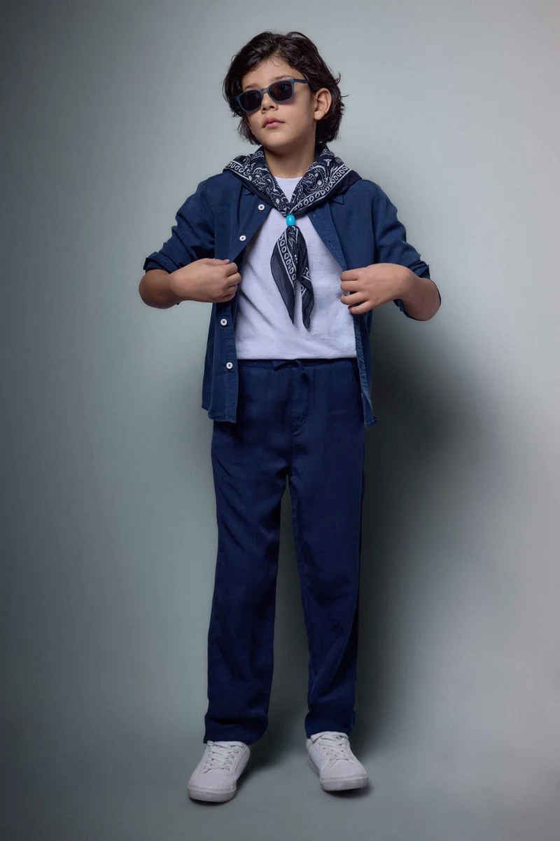 ديفاكتو Boys Flowy Straight Leg Trousers