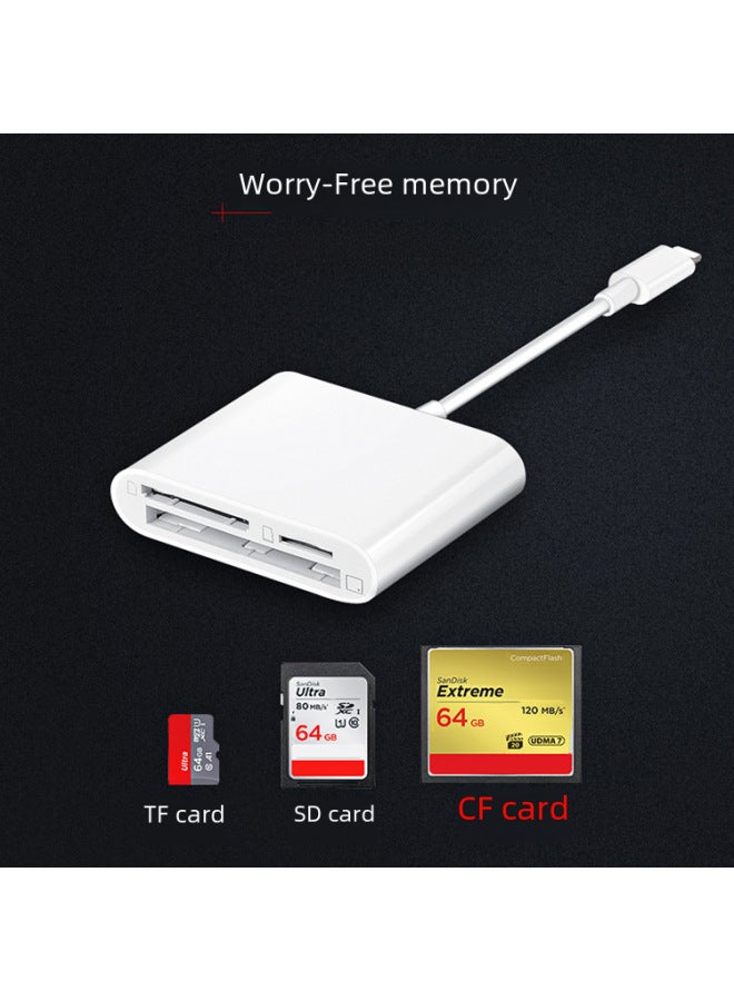 Akino Dslr Camera High Speed Cf Card Reader Tf Memory Card Microsd Multi-function Three-in-one Mobile Phone Adapter - Image 2