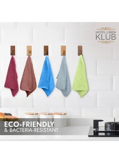 Hotel Linen Klub Hotel Linen Klub 10-Pack Microfiber Cleaning Cloths – Extra-Large, Ultra-Absorbent & Reusable Towels for Kitchen, Dishwashing & Multi-Purpose Cleaning (40 x 40 cm, Mixed Colors)  - Image 4