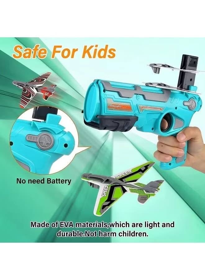 Airplane Launcher Gun Toy with 4 Foam Glider Planes - One-Click Catapult Shooter for Kids - Image 2