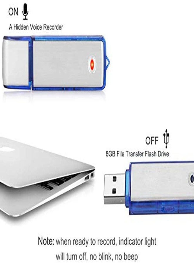 OKEYTECH 360 High Definition HD USB Voice Recorder, Clear Audio Recording Pen Drive 8 GB Memory inbuilt for Home,Office,Meetings (USB 8 GB Voice Recorder) - Image 3