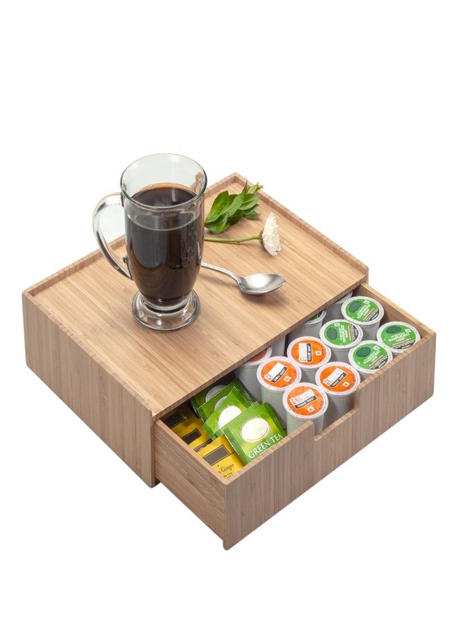 MobileVision Bamboo Drawer Organizer to hold Single-serve coffee pods, Coffee, Tea, & Espresso Pods, Condiments and Accessories, Perfect for Kitchens & Office Break Rooms - Image 1