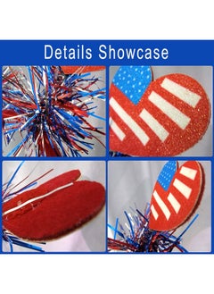 HOXIEYA Independence Day Headbands 4Th Of July Hair Band Patriotic Hair Band Holiday Party Gift Independence Day Hair Accessories American Flag Star Headpiece Headwear For Cosplay (Style 2)  - Image 3