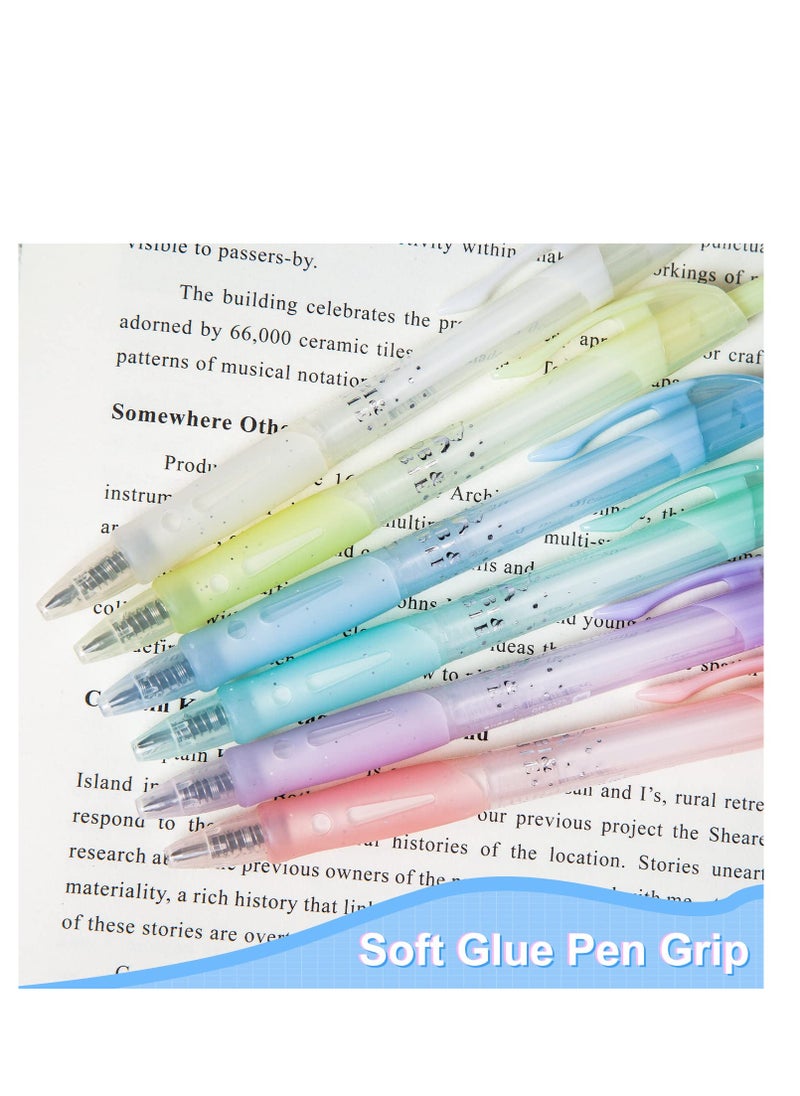 Generic - Gel Ink Pens, 12Pcs Black Ink Pens Fine Point Smooth Writing Pen 0.5mm Retractable, Best Aesthetic Cute Pens for Journaling Note Taking Sketching No Bleed & Smear - Image 1