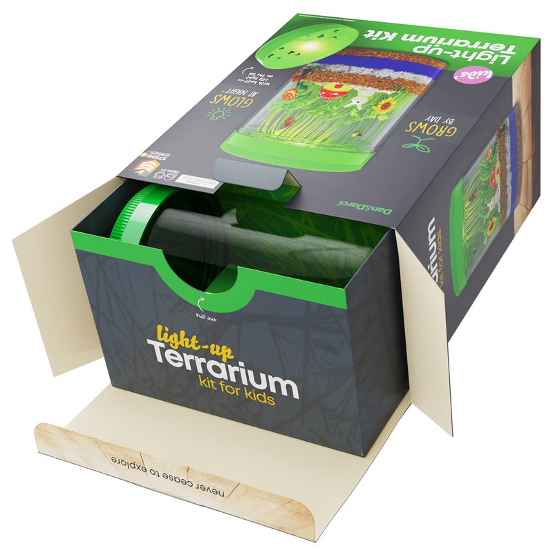Dan&Darci Light-Up Terrarium Kit for Kids - STEM Science Kit - Educational DIY Toy for Boys & Girls - Birthday Craft Project Idea for Ages 6 7 8 9 10 11 12 Year Old - Image 2