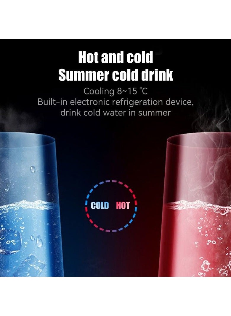 HUA Tabletop Water Dispenser with Dustproof Door Hot and Cold Water Dispenser 3 Temperature Setting- Hot,Normal,Cold for 4.5-20l Water Bucket 550w Anti-Bacterial Food-Grade Stainless Steel Inner Tank - Image 4