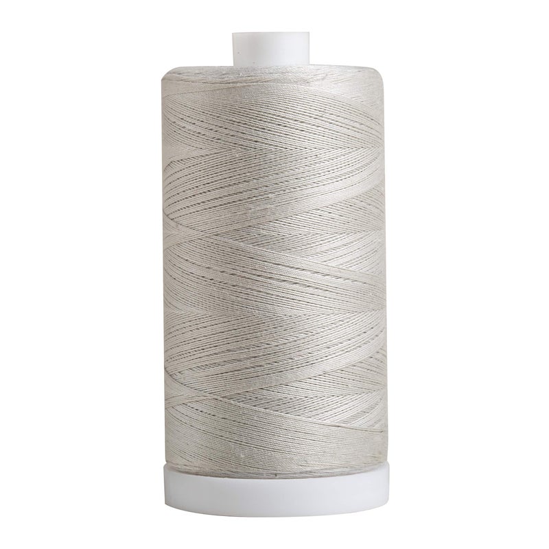 Connecting Threads Gray 100 Cotton Thread for Sewing Quilting and Crafting  50Weight  1200 Yard Large Spool Silver