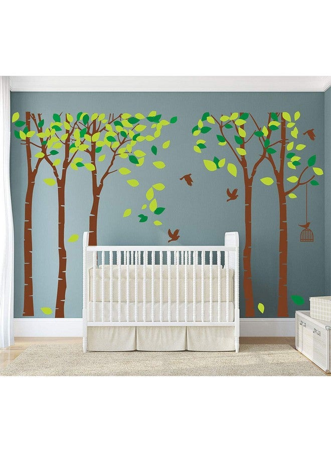 LUCKKYY Giant Jungle Tree Wall Decal Tree Wall Decal Removable Vinyl Sticker Mural Art Baby Girl Nursery Decor Baby Room Decor Kids Room Decor (103.9X70.9) (Brown) - Image 5