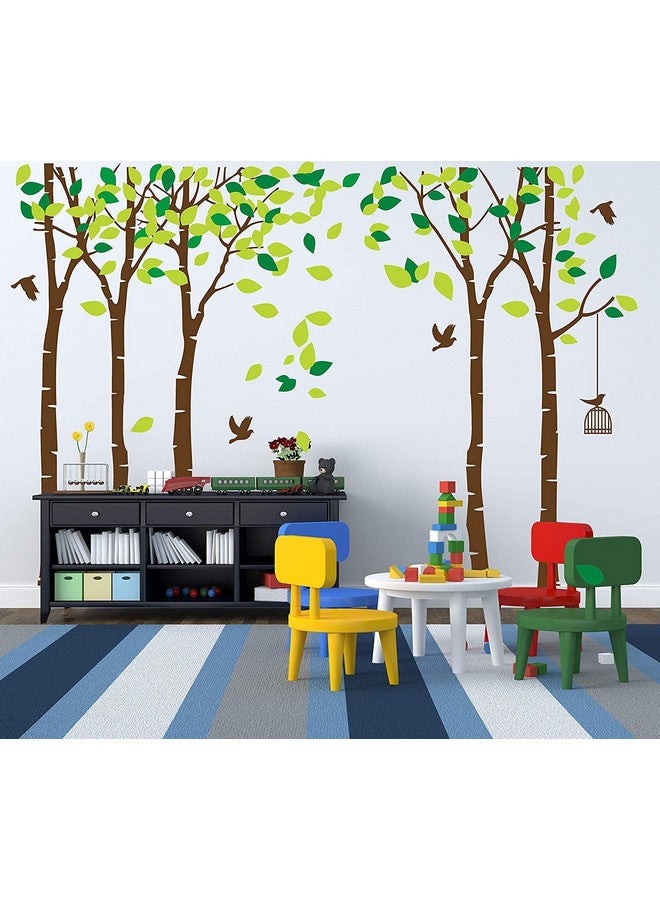 LUCKKYY Giant Jungle Tree Wall Decal Tree Wall Decal Removable Vinyl Sticker Mural Art Baby Girl Nursery Decor Baby Room Decor Kids Room Decor (103.9X70.9) (Brown) - Image 2