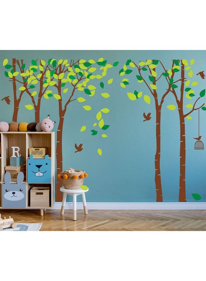 LUCKKYY Giant Jungle Tree Wall Decal Tree Wall Decal Removable Vinyl Sticker Mural Art Baby Girl Nursery Decor Baby Room Decor Kids Room Decor (103.9X70.9) (Brown) - Image 4