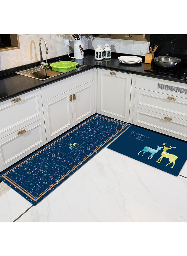 FASHION HOME Set of 2 Kitchen Mats Floor Rug Home Decor Accessories Non Skid Washable  - Image 1