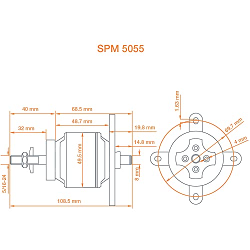 Spektrum Avian 5055-650Kv Outrunner Brushless Motor, SPMXAM4745 - Image 2