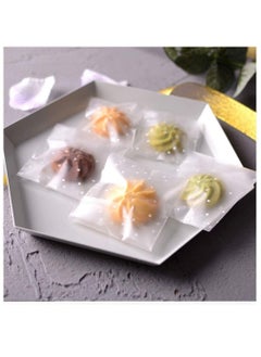 SYOSI Self Adhesive Cookie Bags, 100 Pcs Cellophane Treat Bags White Polka Dot Sealing Packaging Bags OPP Plastic Pastry Bag for Bakery Candy Cookie Chocolate 4" x 4"  - Image 3