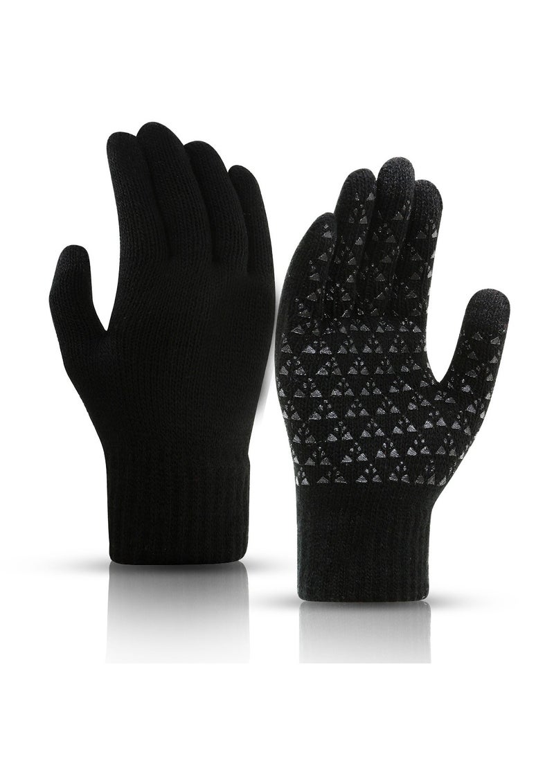 Fanski Winter Gloves, Touch Screen Warm Gloves With Thermal Soft Knit Lining  - Image 1