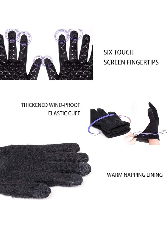 Fanski Winter Gloves, Touch Screen Warm Gloves With Thermal Soft Knit Lining  - Image 4