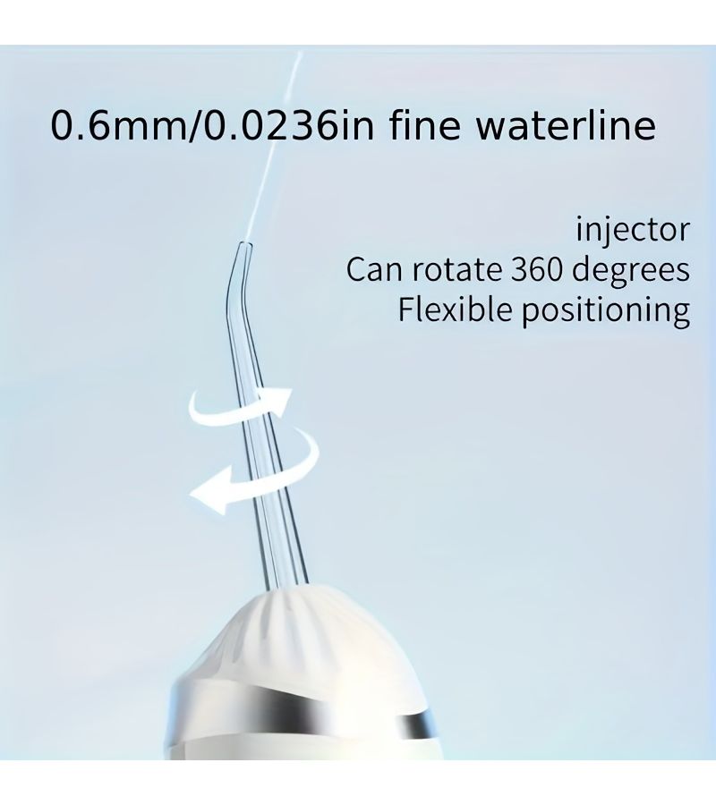 Cordless Electric Water Flosser Portable Oral Irrigator With 3 Modes And 4 Nozzles For Home Oral Care Business Travel Gift Options Teeth Cleaner White - Image 3